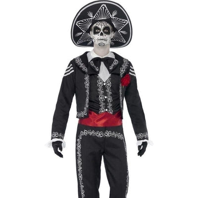 Day Of The Dead Senor Bones Costume Adult Black_1