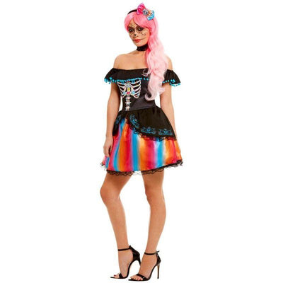 Day Of The Dead Senorita Ombre Costume Adult Black_1