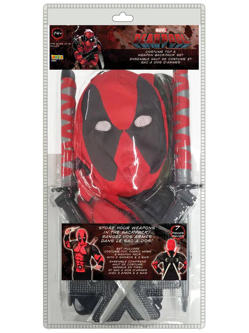 Deadpool Costume Top Weapon Set 14-16 Years_2