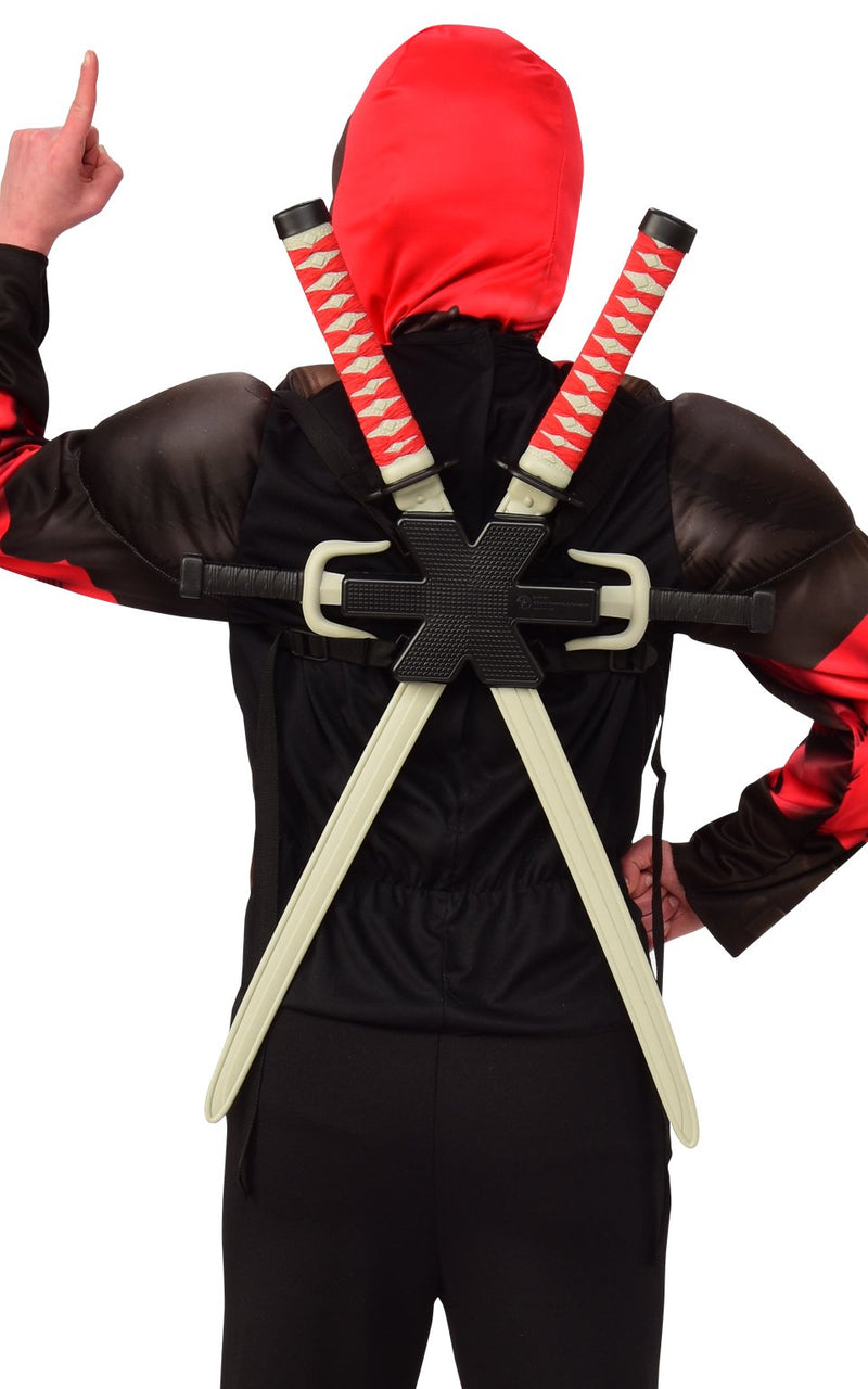 Deadpool Costume Top Weapon Set 14-16 Years_3