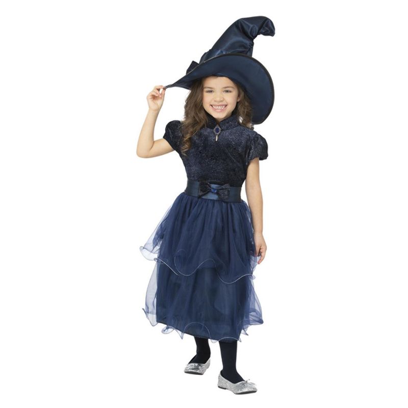 Deluxe Midnight Witch Costume Blue Child_1