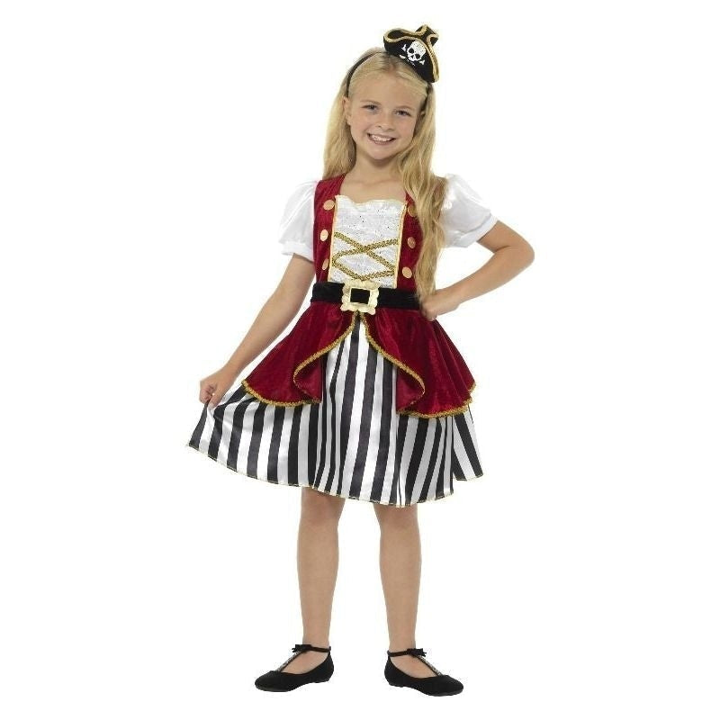 Deluxe Pirate Girl Costume Kids Red Black_4