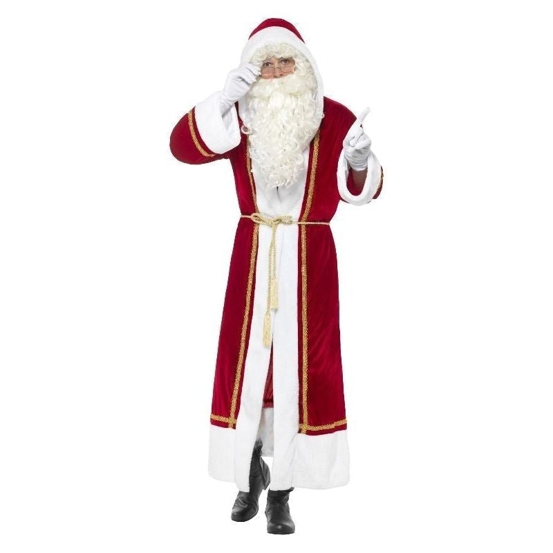 Deluxe Santa Cloak Deluxe Adult Red_2