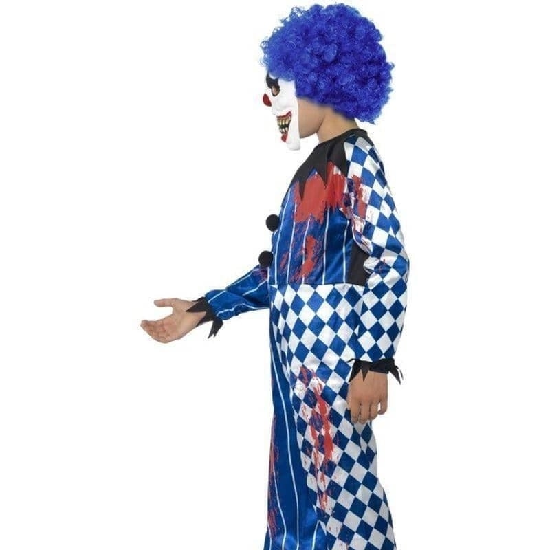 Deluxe Sinister Clown Costume Kids White Blue_6