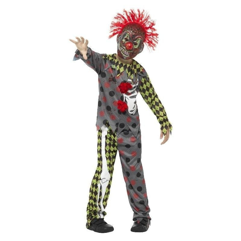 Deluxe Twisted Clown Costume Kids Multi_2