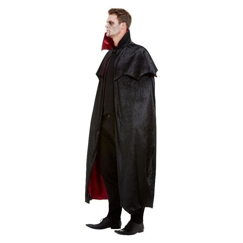 Deluxe Vampire Cape Black Velour Red Lining_2