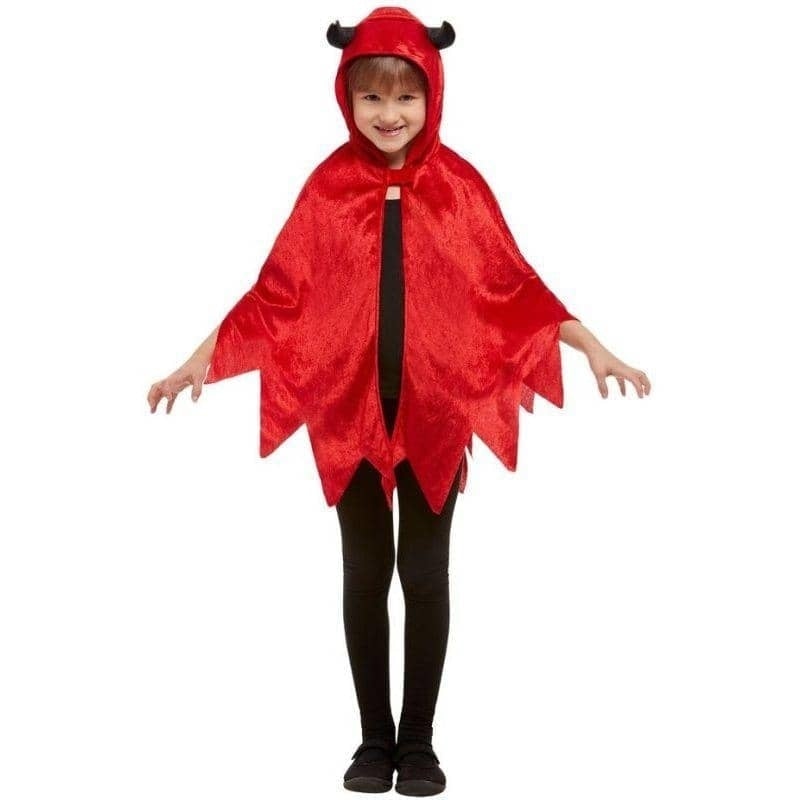 Devil Hooded Cape Child Red_1