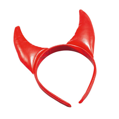 Devil Horns Vinyl On Headband Halloween Costume Accessory_1