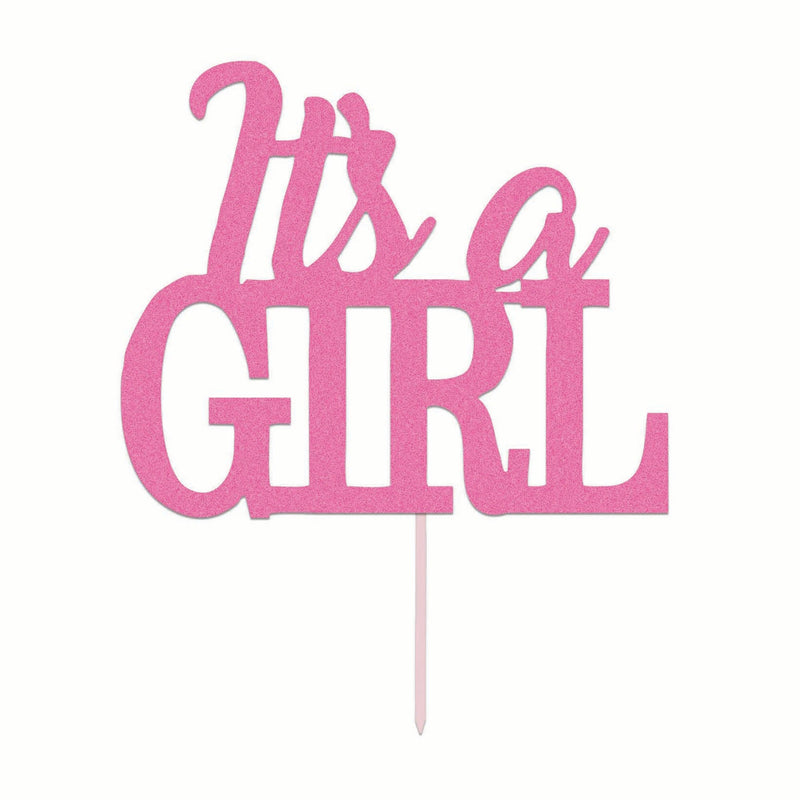 Diamond Cake Topper Light Hot Pink Its A Girl_1