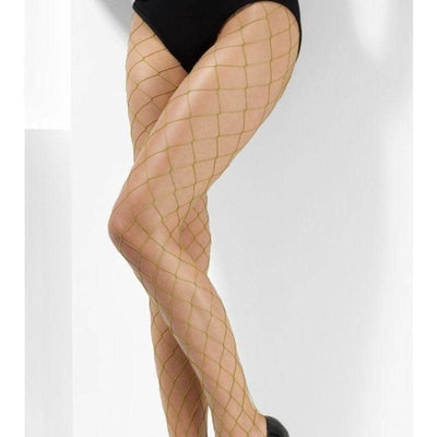 Diamond Net Tights Adult Khaki_1