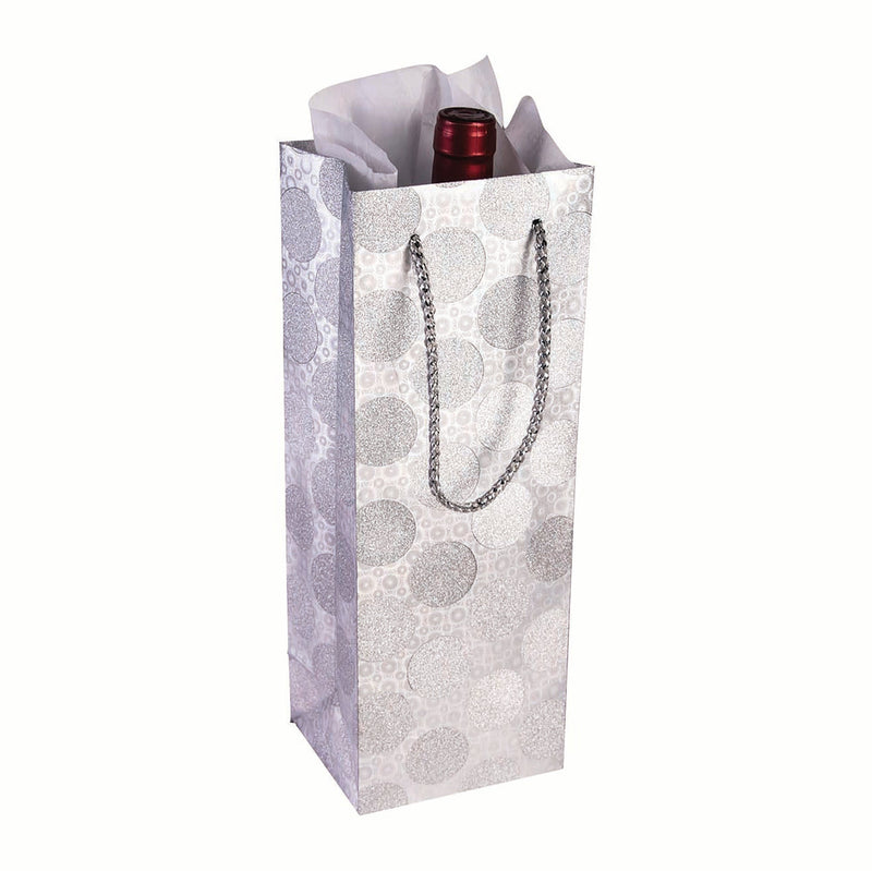 Diamond Wine Bag Silver Dots_1