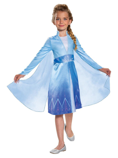 Disney Frozen Elsa Travelling Classic Costume Child Blue Dress_1