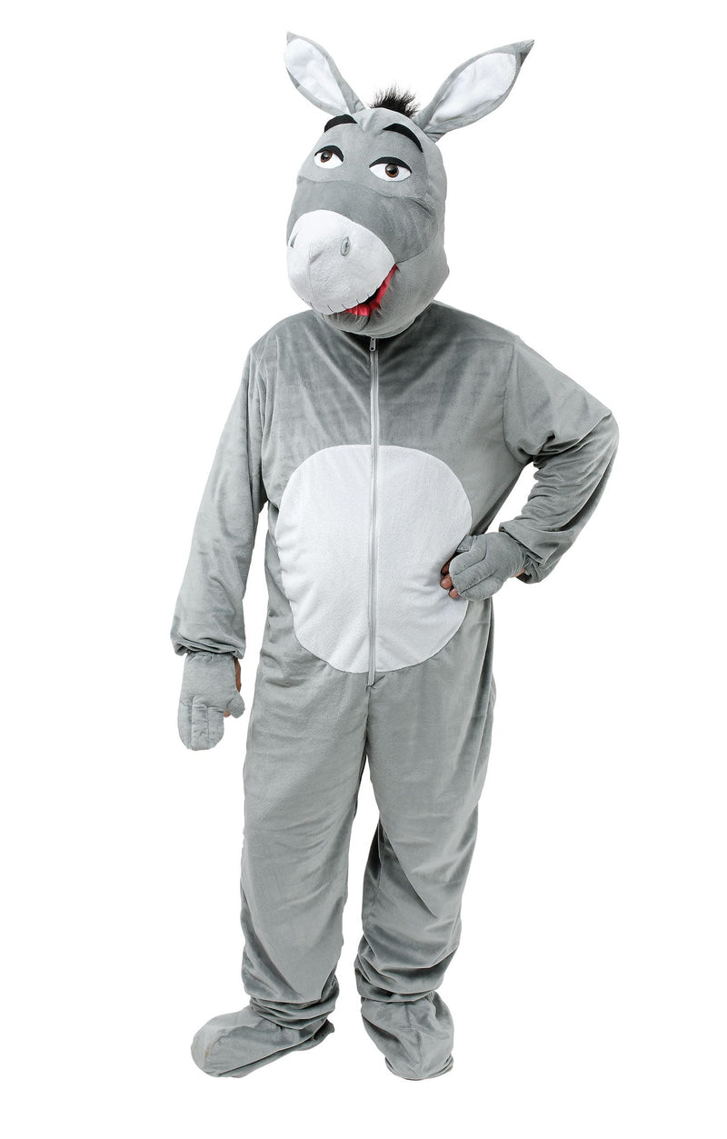 Donkey Costume Big Head Adult Grey Mascot Suit_1