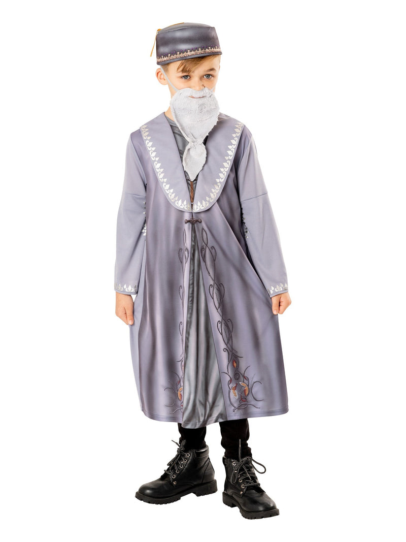 Dumbledore Wizard Costume Kids Grey Headmaster Robes_4