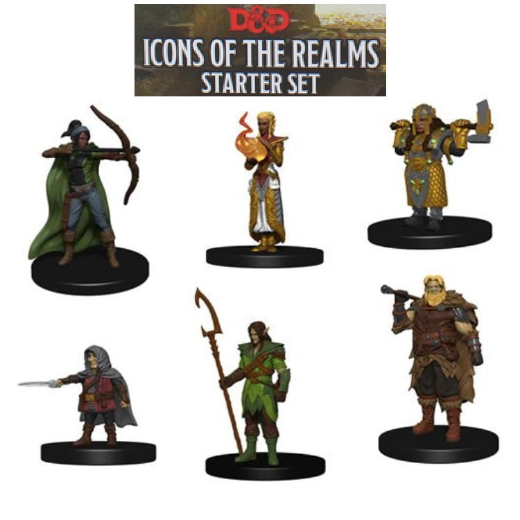 Dungeons and Dragons D&D Icons of the Realms Starter Set 6 Figures