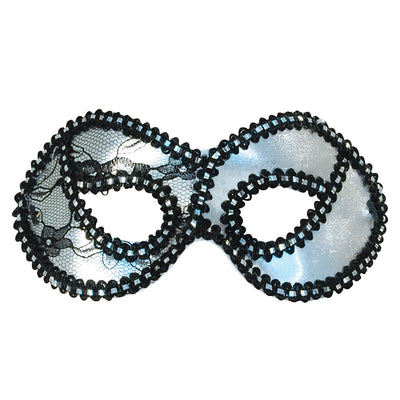 Silver Metallic Lace Domino Eye Masks Unisex_1 EM006