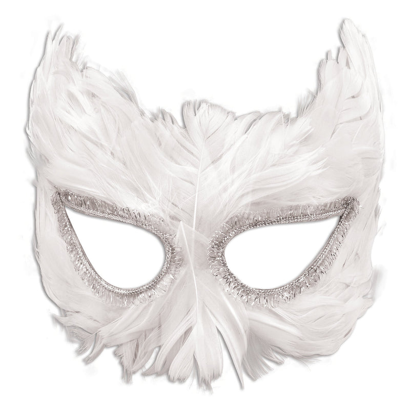 White Feather Eye Mask Masks Unisex_1 EM042