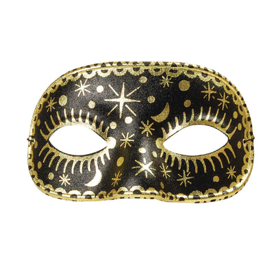 Womens Moon Star Domino Black Eye Masks Female Halloween Costume_1 EM204