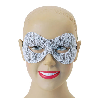 White Lace Domino Eye Masks Unisex_1 EM3621