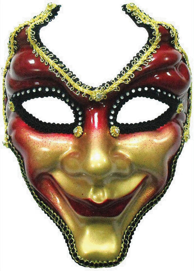 Full Face Mask Red Gold Eye Masks Unisex_1 EM372