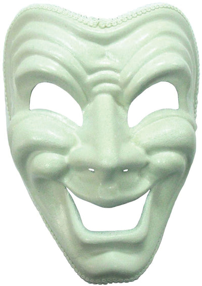 Mens Happy Mask White Eye Masks Male Halloween Costume_1 EM401