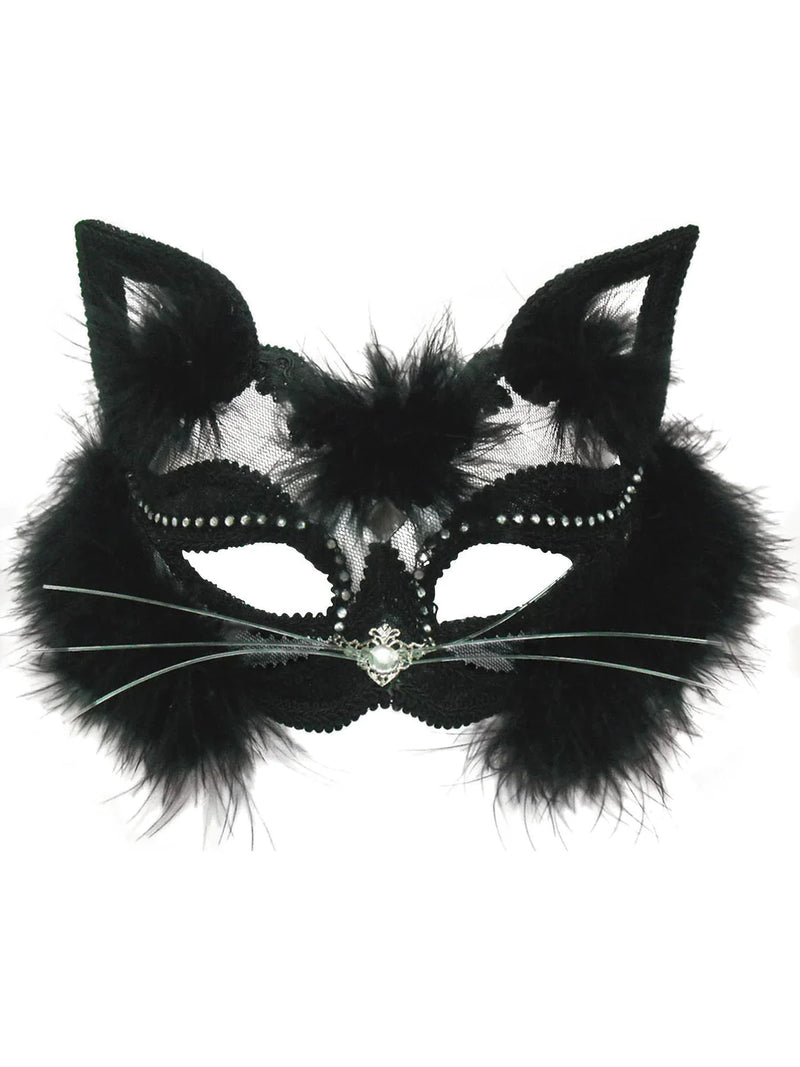 Transparent Black Cat Mask Eye Masks Unisex