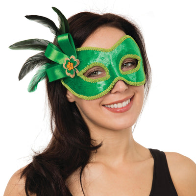 Green With Side Decoration Glasses Frame Mask Eye Masks Female_1 EM790