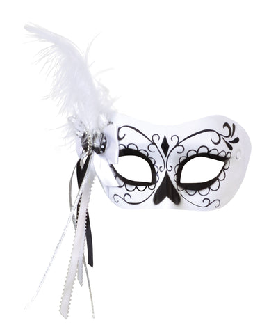 Calavera Mask With Side Feather Eye Masks Female_1 EM793