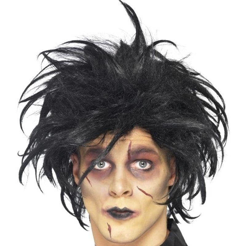 Edward Scissorhands Psycho Wig Adult Black_1