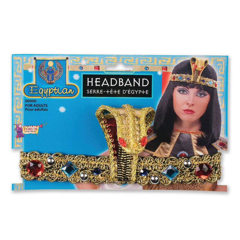 Egyptian Headband Gold Snake Jewelled Costume Accessory_1