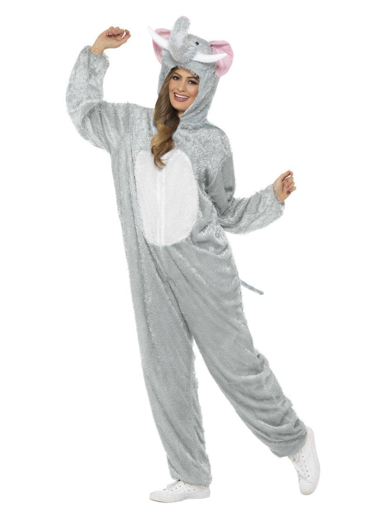 Elephant Costume Adult Grey Jumpsuit with Hood_7