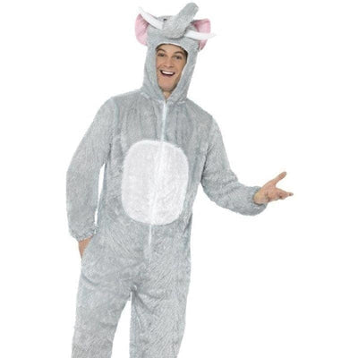 Elephant Costume Adult Grey Jumpsuit with Hood_1