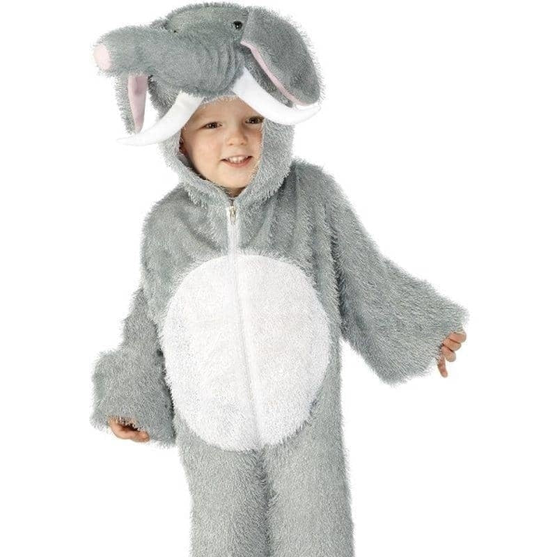 Elephant Costume Kids Grey White Jumpsuit_1