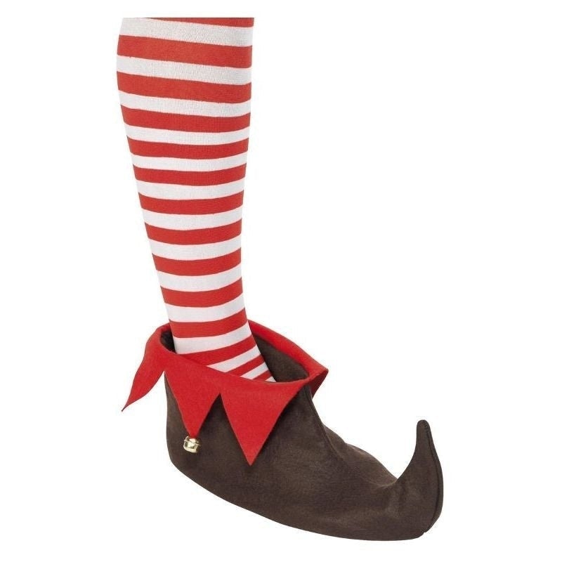 Elf Shoes With Bells Adult Brown Red_2