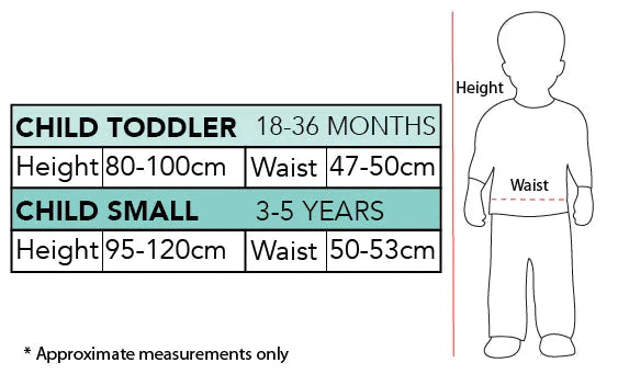 Size Chart Emma Wiggle Costume Kids Yellow Dress