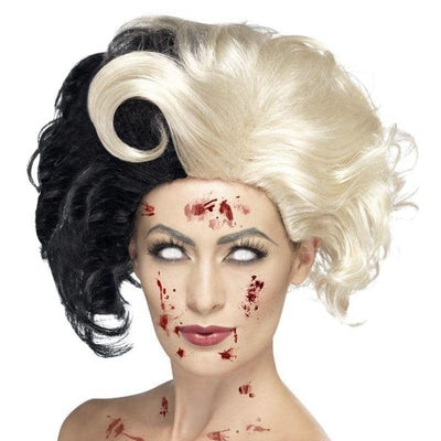 Evil Madame Wig Adult White Black_1