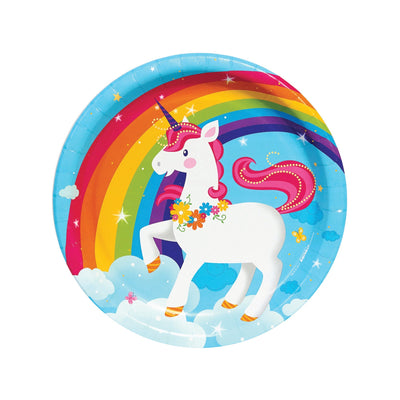 Fairytale Unicorn Large Plates 22cm Party Decoration_1