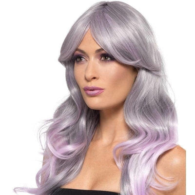 Fashion Ombre Wig Wavy Long Adult Grey_1