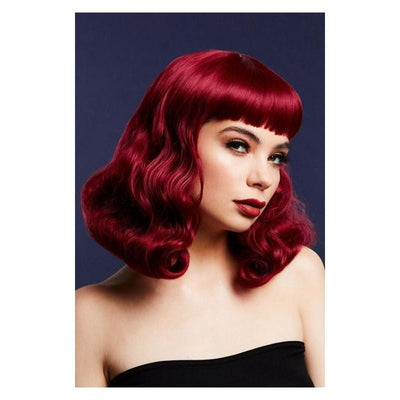 Fever Bettie Wig With Short Fringe Plum_1