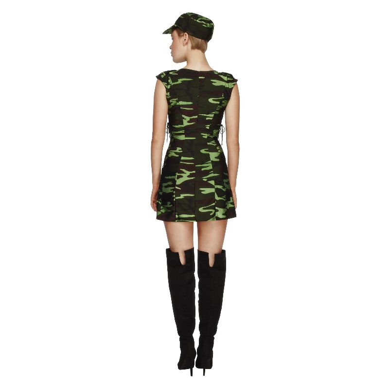 Fever Combat Girl Costume Camouflage Green Adult_2