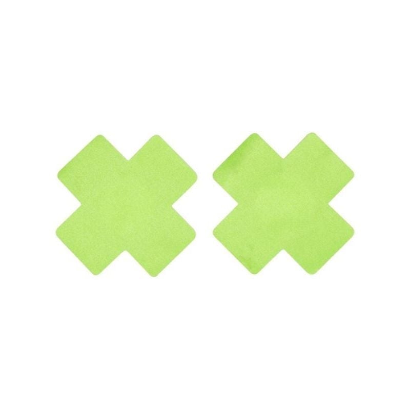 Fever Cross Nipple Pasties Lime_1