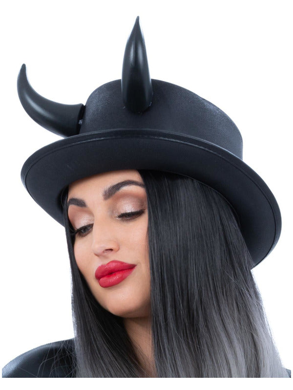 Fever Deluxe Black Devil Metallic Top Hat_1