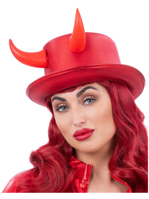 Fever Deluxe Red Devil Metallic Top Hat_1