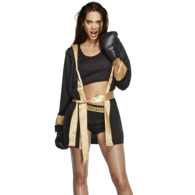 Fever Knockout Costume Adult Black Gold_1