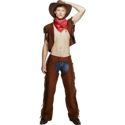 Fever Male Ride Em High Cowboy Costume Adult Brown_2