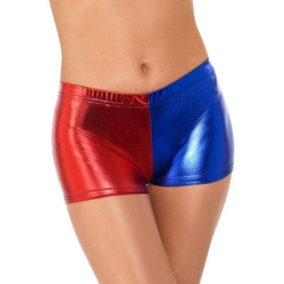 Fever Miss Jester Whiplash Shorts Adult Red Blue_1