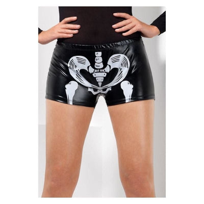 Fever Miss Skeleton Whiplash Hotpants Black_1