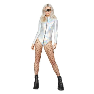 Fever Miss Whiplash Mirror Holographic Bodysuit_1