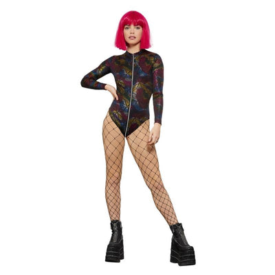 Fever Miss Whiplash Rainbow Print Bodysuit Adult Multi_1