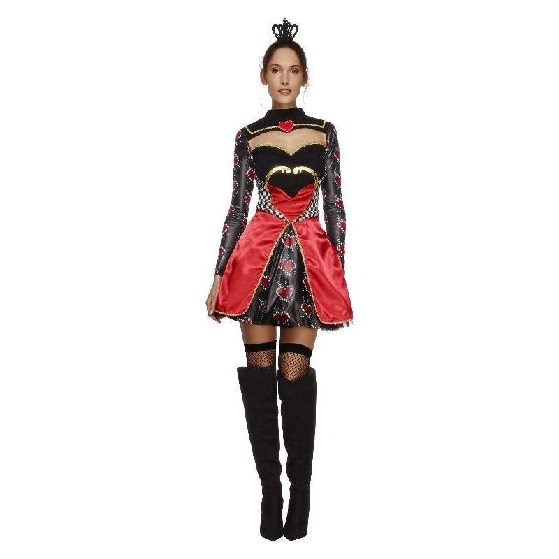 Fever Queen Of Hearts Costume Adult Black Red_4